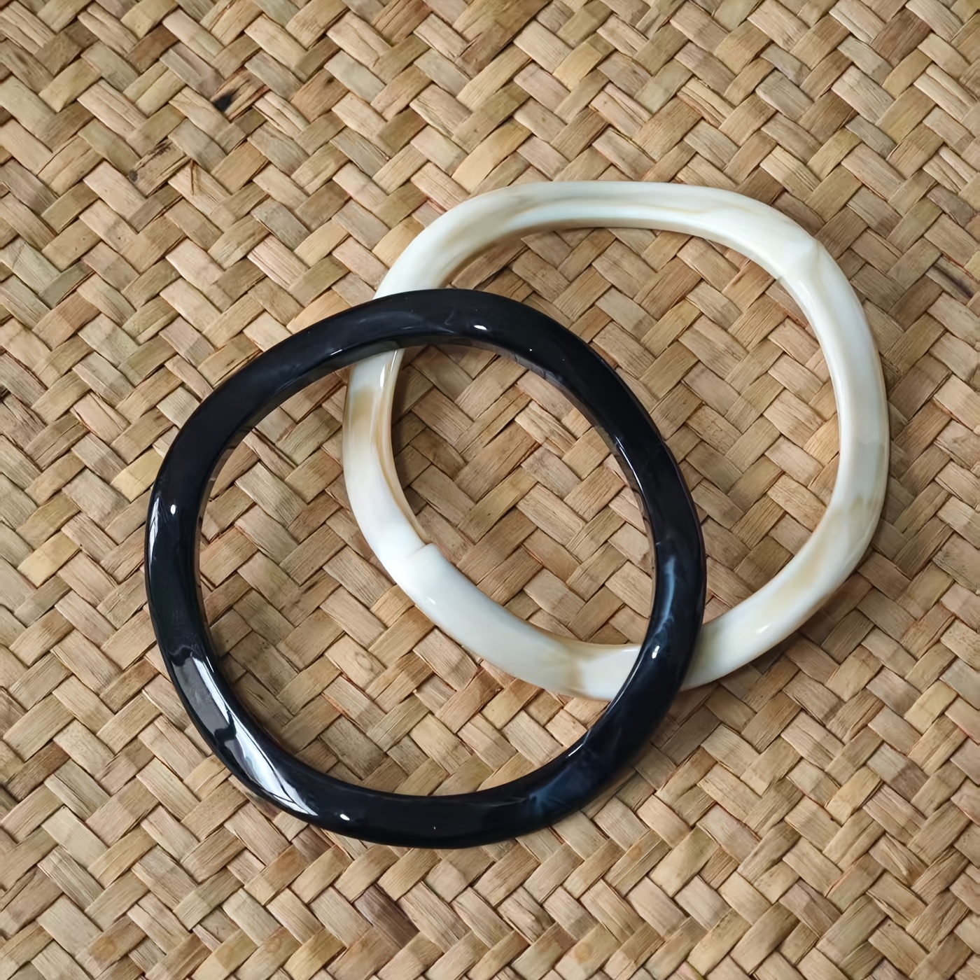 Acrylic Women's Irregular Geometric Bangle Stackable Bracelet